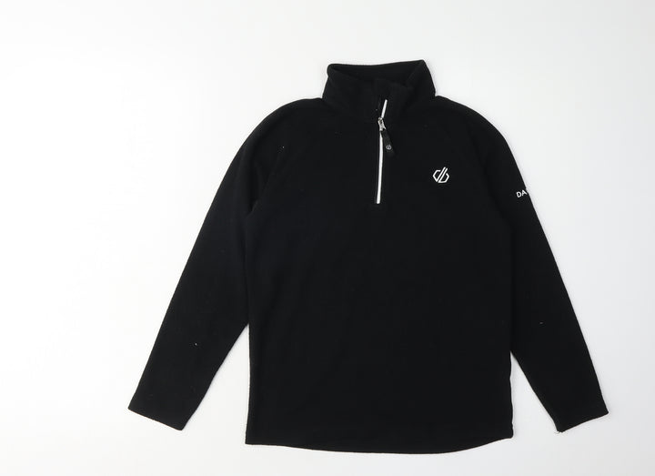 Dare 2b Boys Black 9-10 Years Fleece 1/2 Zip Sweatshirt