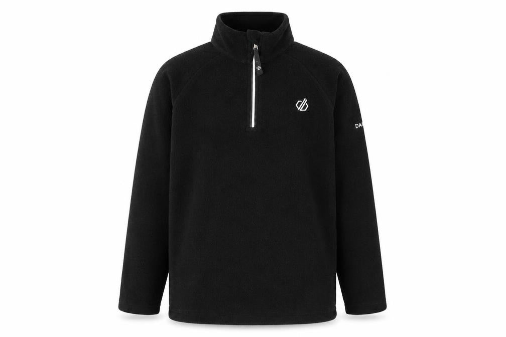Dare 2b Boys Black 9-10 Years Fleece 1/2 Zip Sweatshirt