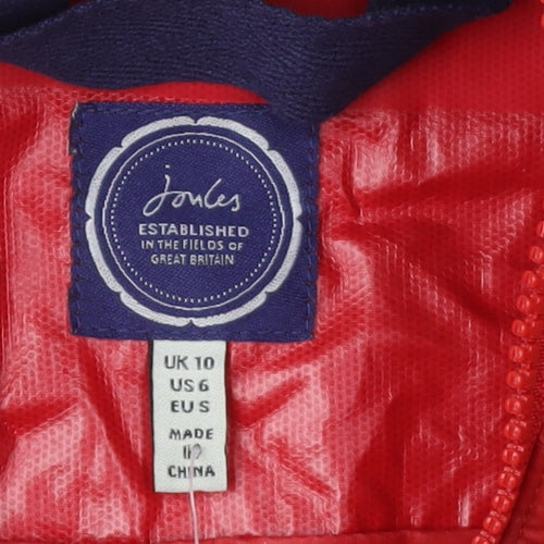Joules Women's Red Anorak Jacket UK Size 10
