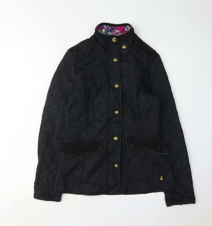 Joules Women's Black Quilted Jacket, Size 8