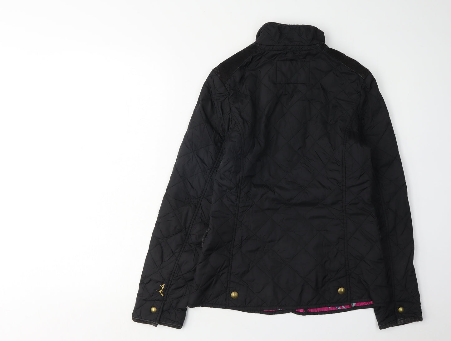 Joules Women's Black Quilted Jacket, Size 8