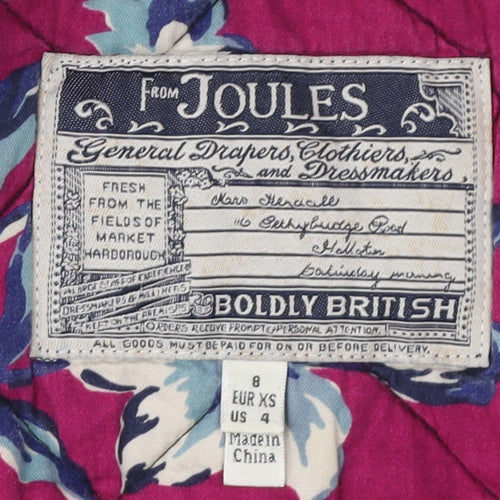 Joules Women's Black Quilted Jacket, Size 8
