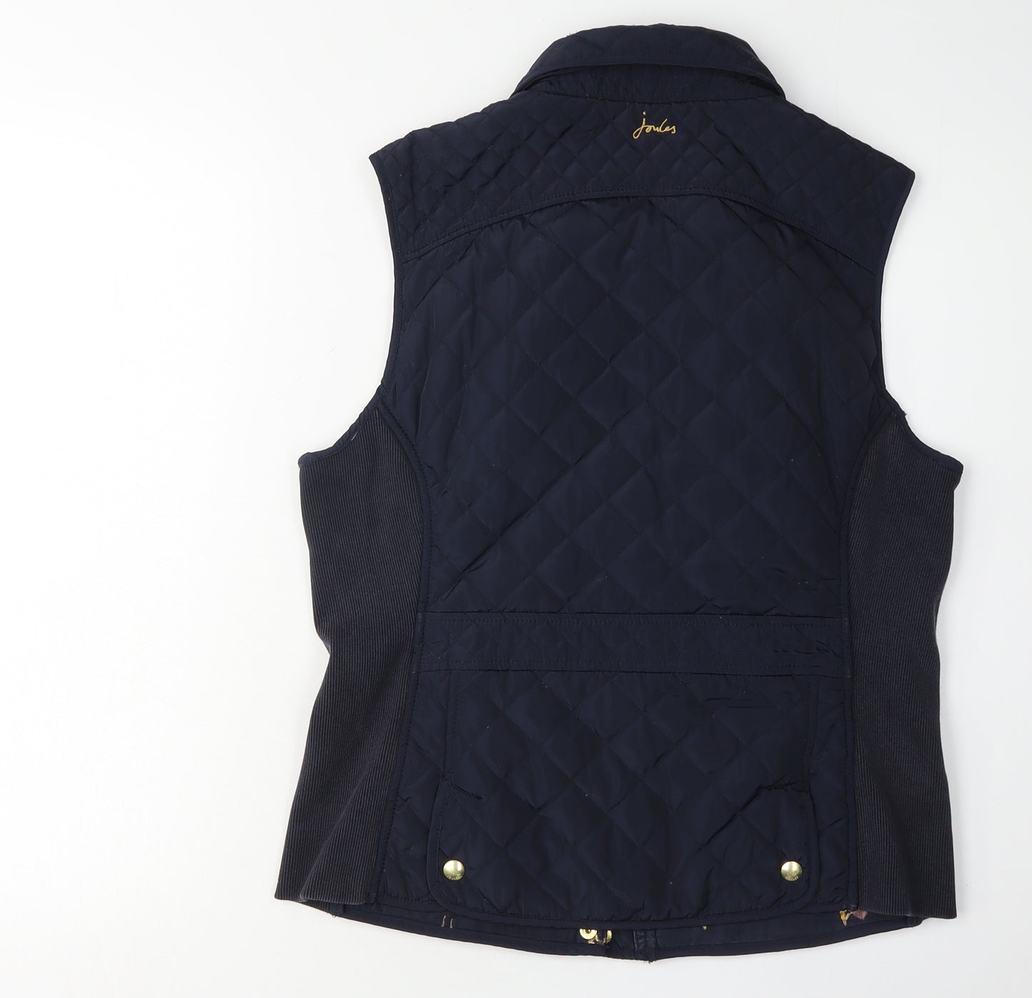 Joules Women's Blue Quilted Waistcoat Size 14
