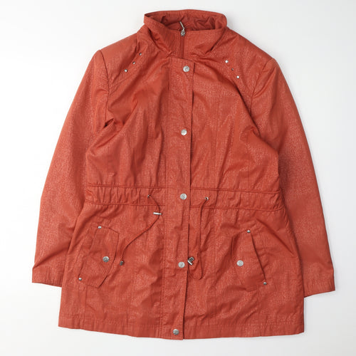 Isle Women's Red Parka Jacket Size 12 with Rhinestone