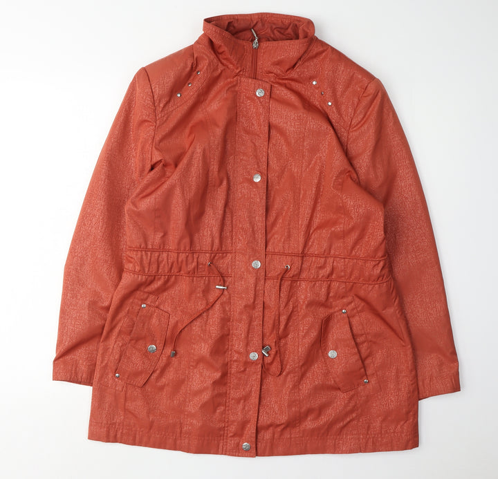 Isle Women's Red Parka Jacket Size 12 with Rhinestone