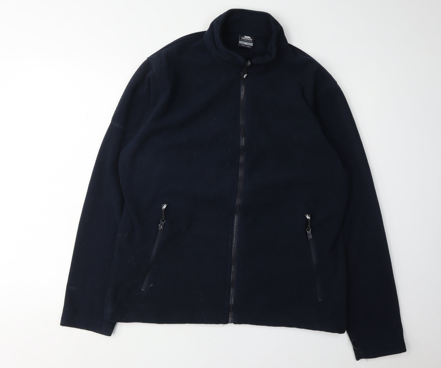 Trespass Men's Blue Fleece Jacket M Stand-Up Collar