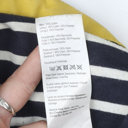 Joules Women's Yellow Rain Coat UK 8 Hooded Nautical
