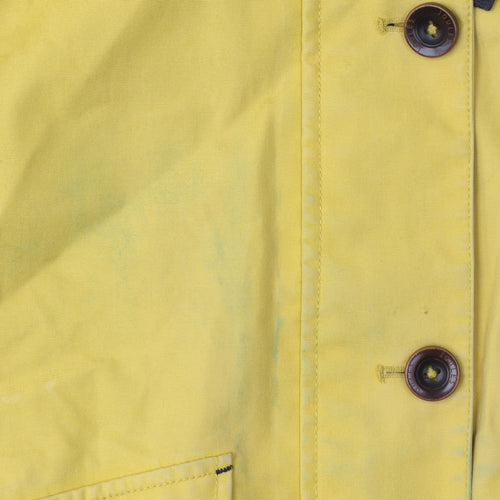 Joules Women's Yellow Rain Coat UK 8 Hooded Nautical
