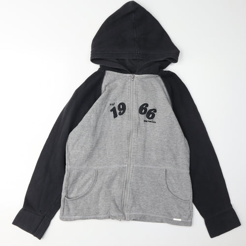 Head Unisex Hoodie Grey Black Full Zip Logo Sports