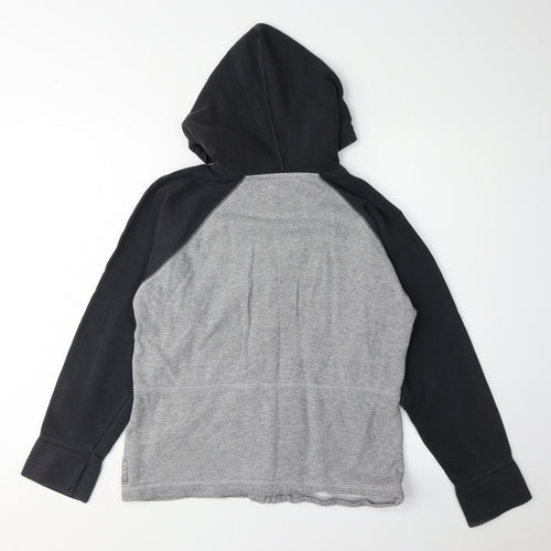 Head Unisex Hoodie Grey Black Full Zip Logo Sports