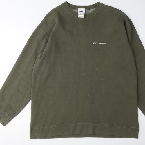 DKNY Men's Green Pullover Sweatshirt, One Size