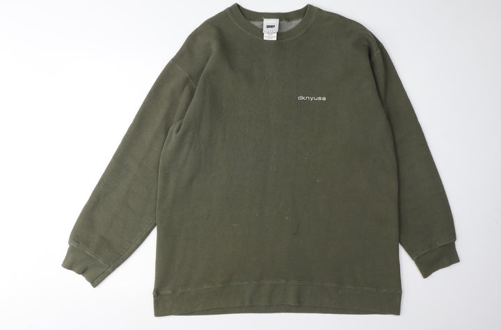 DKNY Men's Green Pullover Sweatshirt, One Size