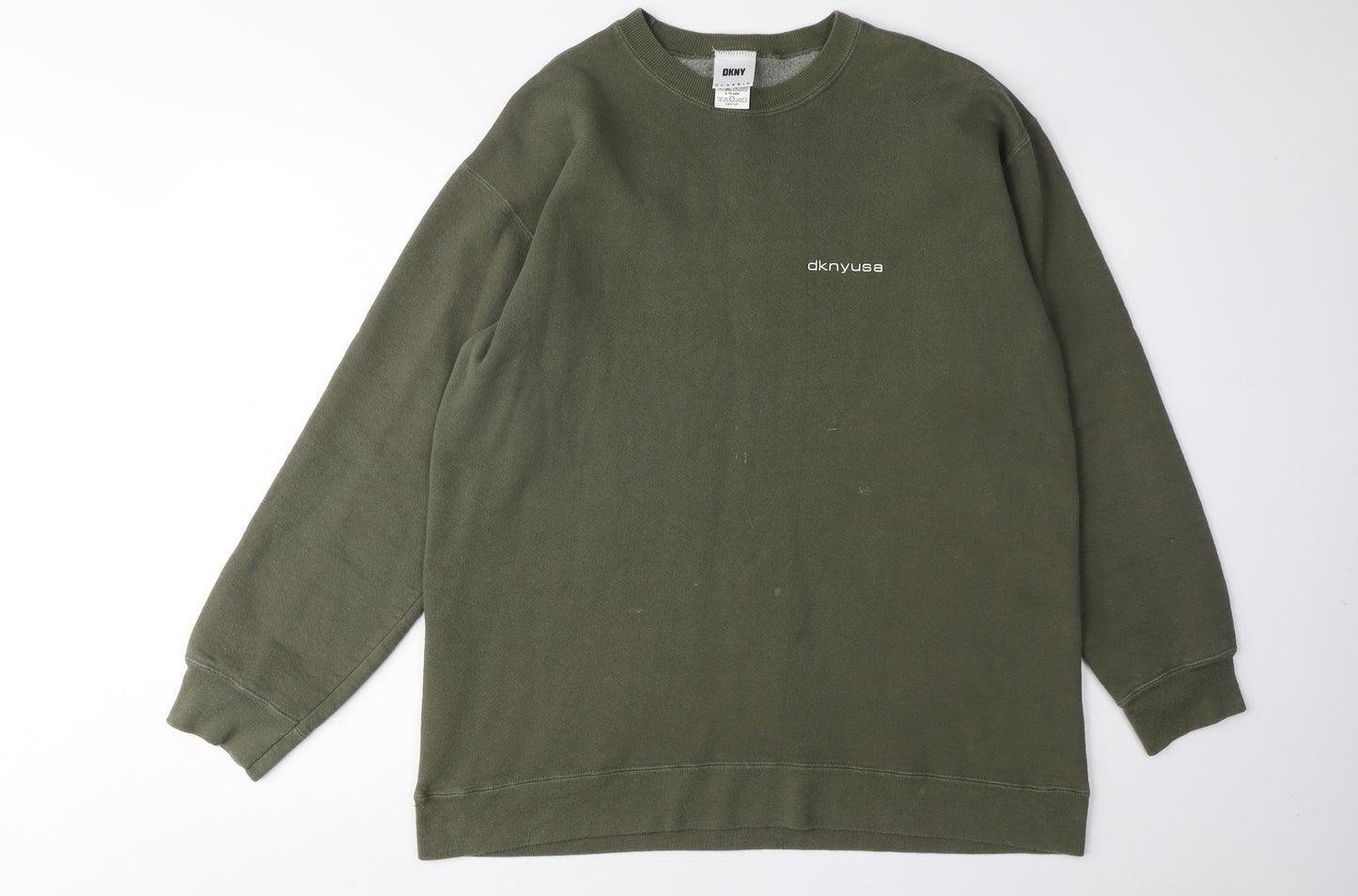 DKNY Men's Green Pullover Sweatshirt, One Size