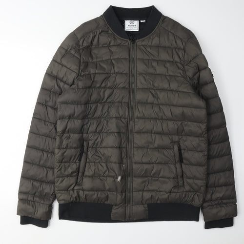 TOG24 Men's Black Puffer Jacket, Size M, Casual