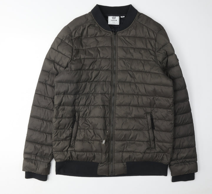 TOG24 Men's Black Puffer Jacket, Size M, Casual