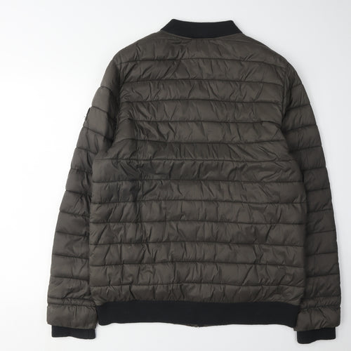 TOG24 Men's Black Puffer Jacket, Size M, Casual