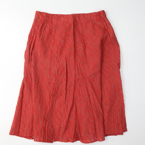 Eastex Women's Red Pleated Skirt Size 14