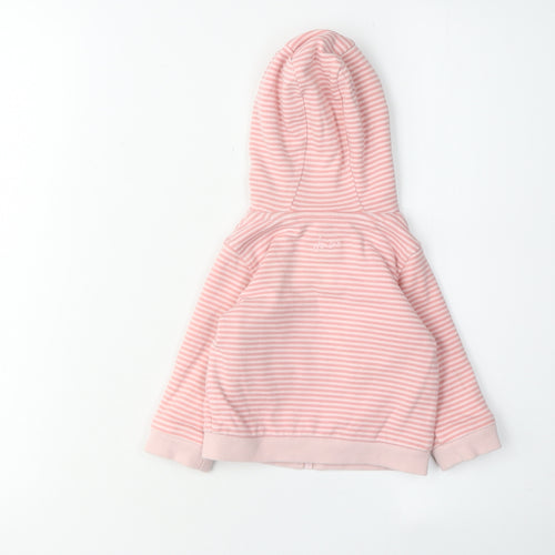 Joules Unisex Baby Pink Striped Hooded Jacket 6-9 Months