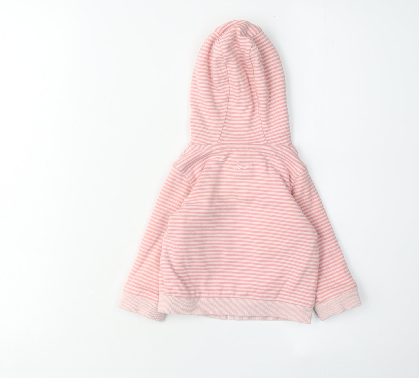 Joules Unisex Baby Pink Striped Hooded Jacket 6-9 Months