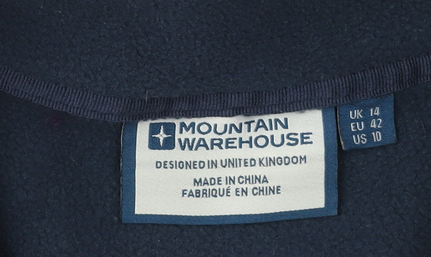 Mountain Warehouse Women's Blue Fleece Jacket Size 14