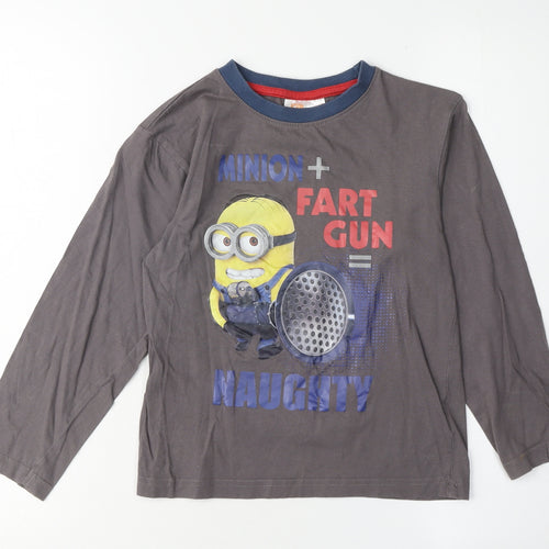 Despicable Me Minions Boys Grey Long Sleeve T-Shirt 8-9 Years
