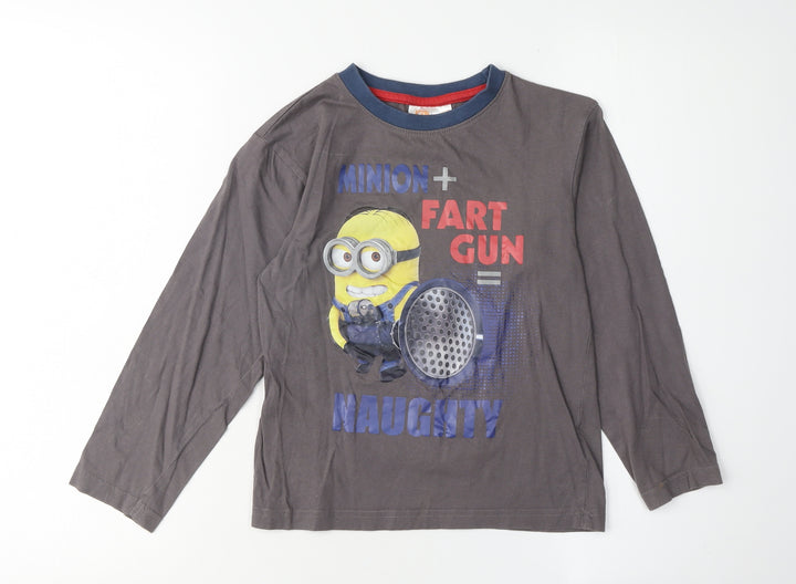 Despicable Me Minions Boys Grey Long Sleeve T-Shirt 8-9 Years