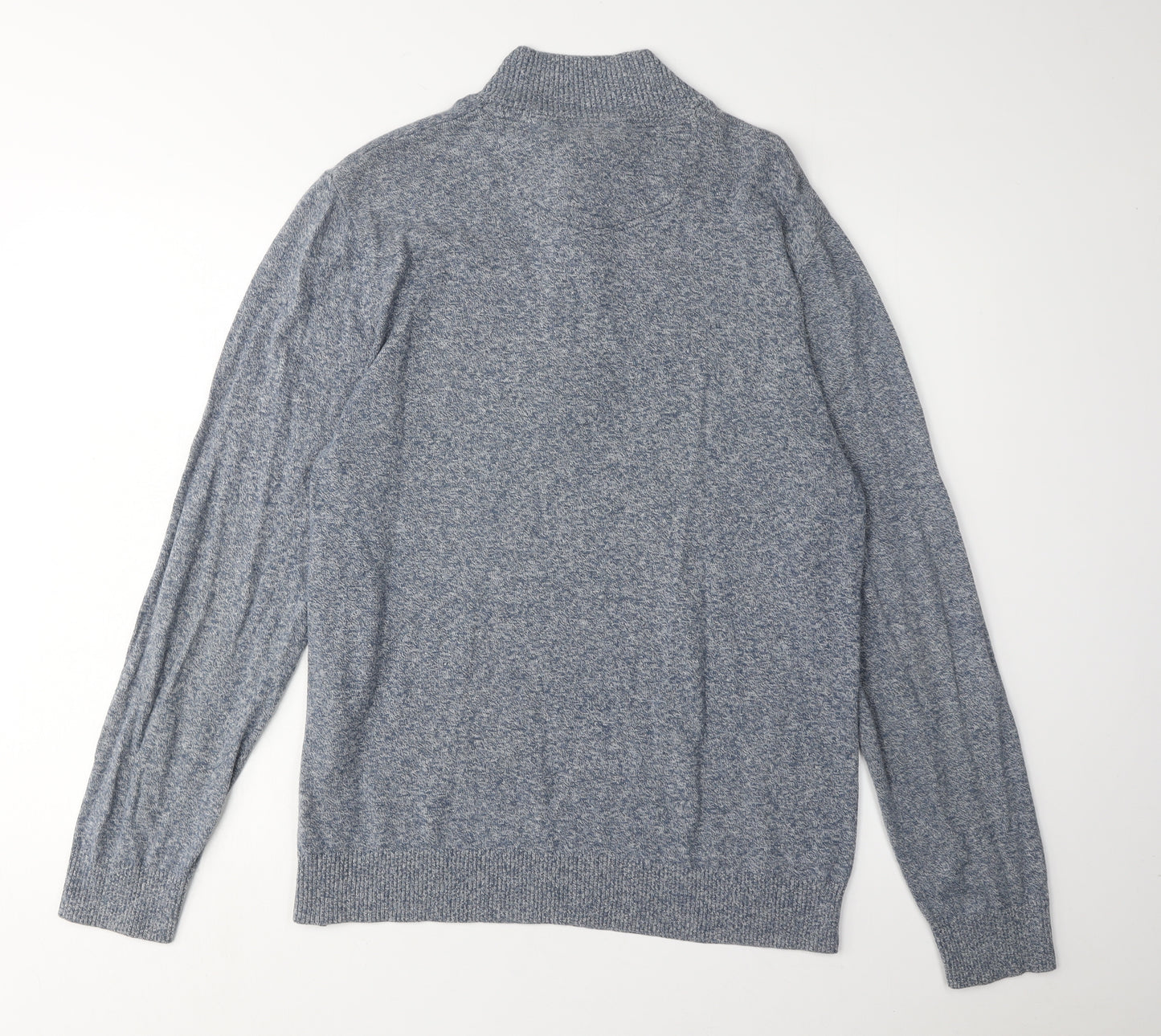 Fat Face Men's Blue High Neck Pullover Jumper Large