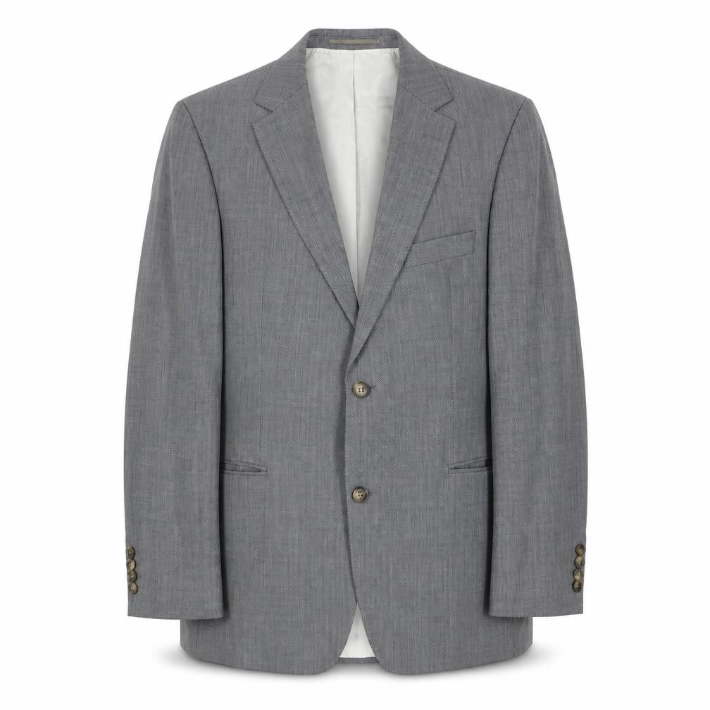 Front view of Hugo Boss Men's Grey Blazer, size 42, Wool, Notch Lapel