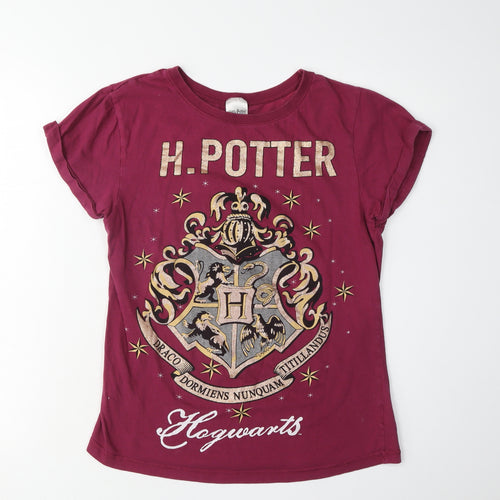 Harry Potter Women's Red Hogwarts T-Shirt, Size S