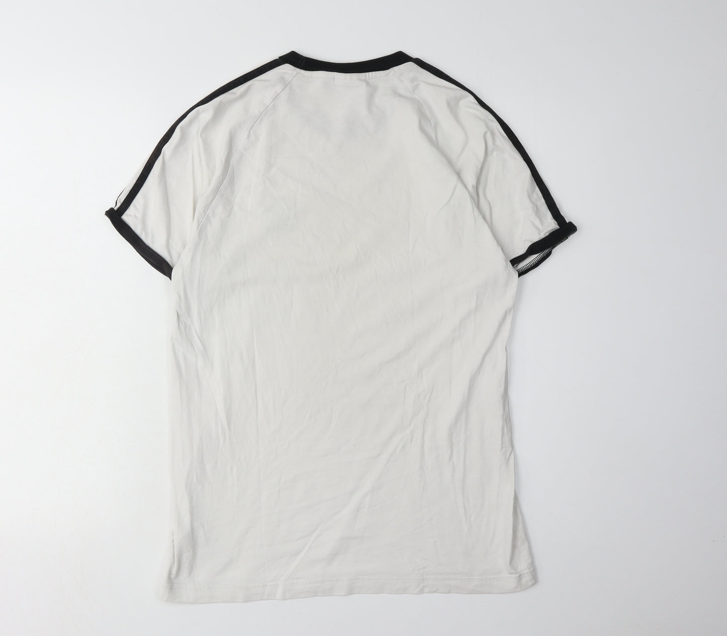 Adidas Men's White T-Shirt, Short Sleeve, Size S