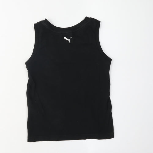 Puma Boys Black Sleeveless Tank Top 5-6 Years