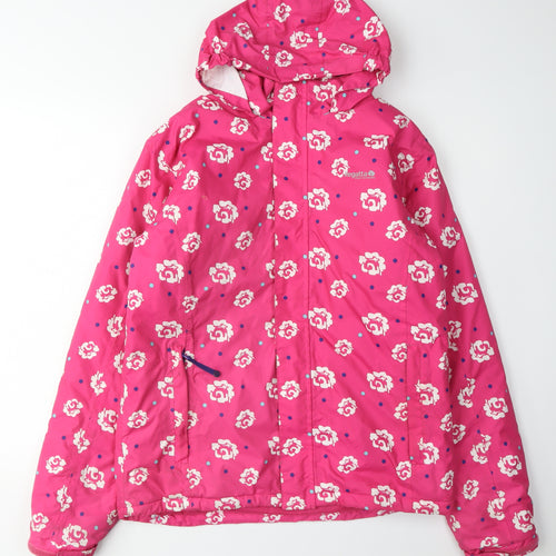 Regatta Girls' Pink Floral Rain Coat, Size 14