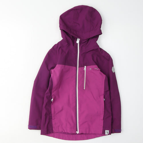 Regatta Girls Purple Hooded Jacket 5-6 Years - Waterproof Outdoor Coat