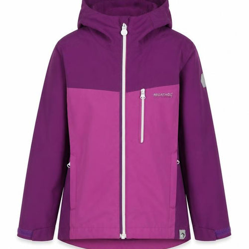 Regatta Girls Purple Hooded Jacket 5-6 Years - Waterproof Outdoor Coat