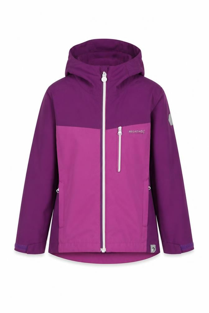 Regatta Girls Purple Hooded Jacket 5-6 Years - Waterproof Outdoor Coat