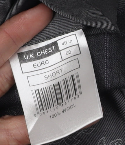 Pierre Cardin Men's Grey Striped Blazer Size 40S