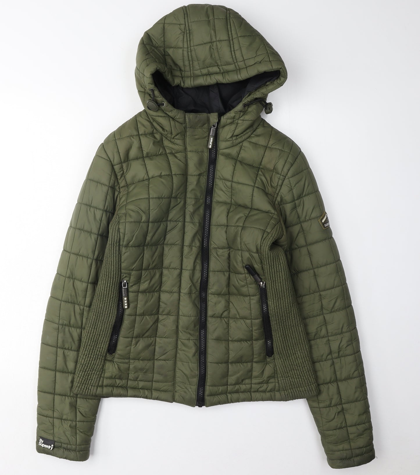 Superdry Women's Green Puffer Jacket, Size M
