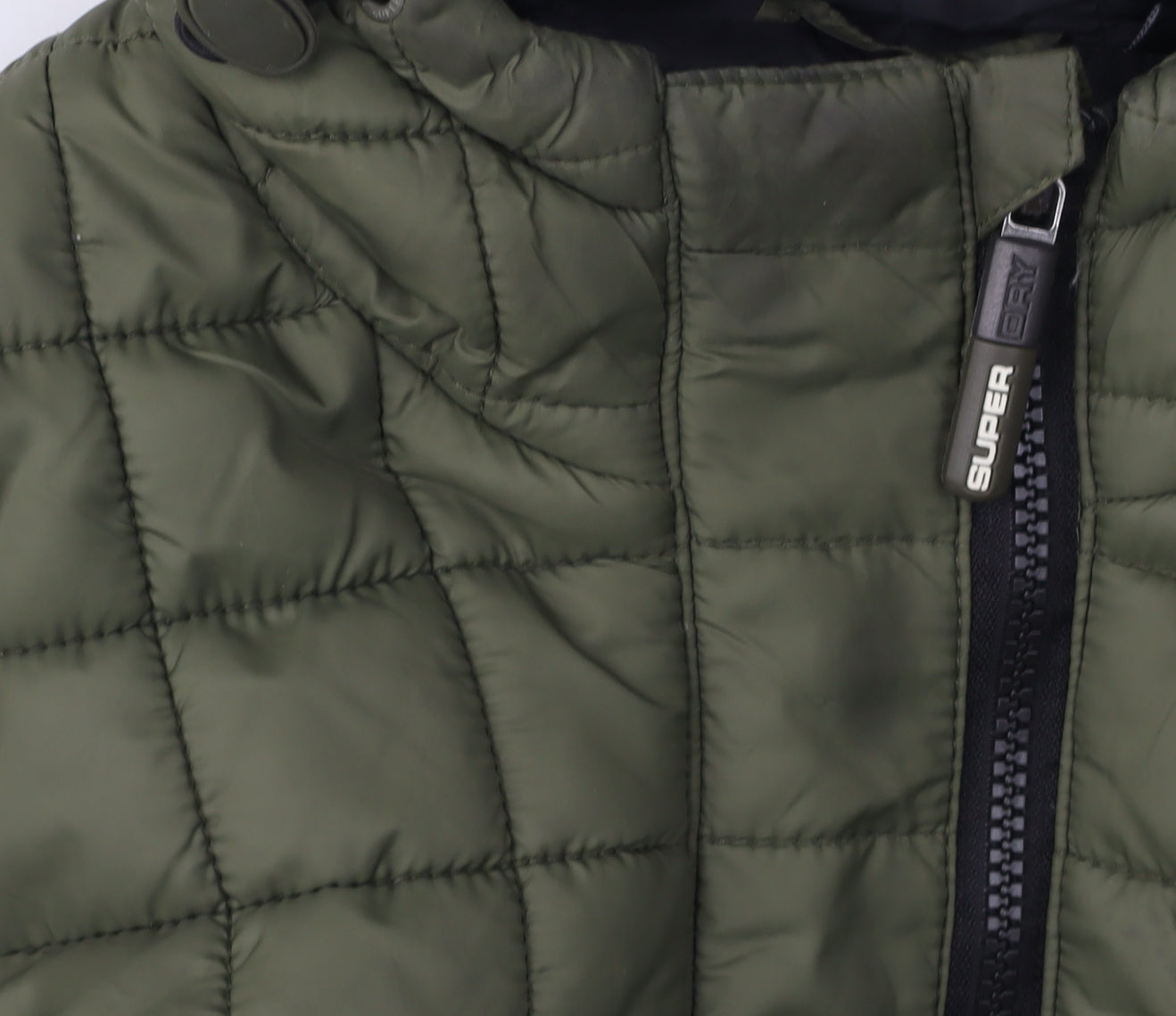 Superdry Women's Green Puffer Jacket, Size M