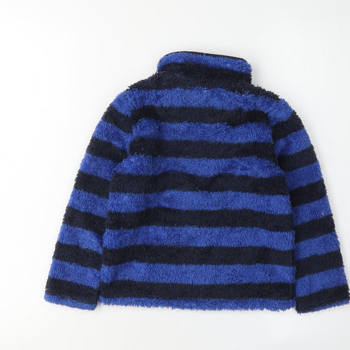 Joules Boys Blue Striped Fleece Sweatshirt 5-6 Years