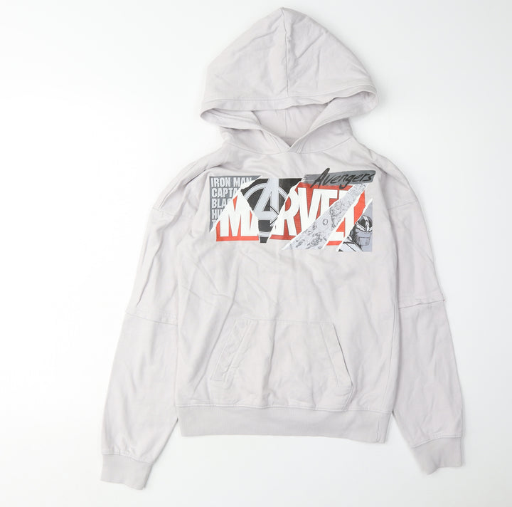 Marvel Boys White Avengers Pullover Hoodie 10-11 Years