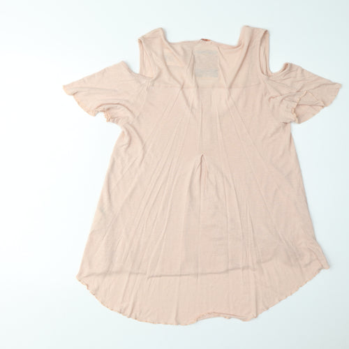 Superdry Women's Pink Cold Shoulder Top XS