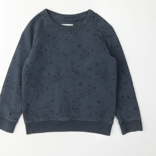 Fat Face Girls Blue Pullover Sweatshirt 6-7 Years