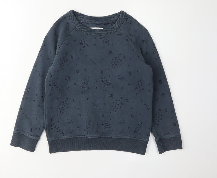 Fat Face Girls Blue Pullover Sweatshirt 6-7 Years