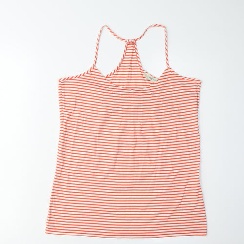 Reiss Women’s Red Striped Cotton Halter Tank Top M