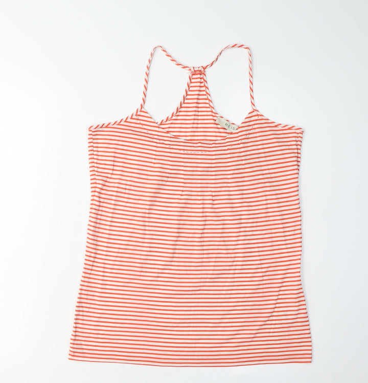 Reiss Women’s Red Striped Cotton Halter Tank Top M