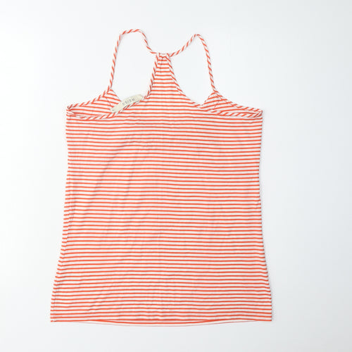 Reiss Women’s Red Striped Cotton Halter Tank Top M
