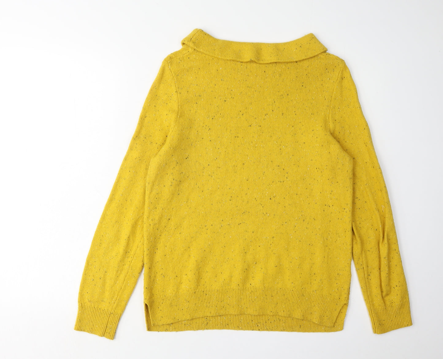 Laura Ashley Women's Yellow Cowl Neck Jumper Size 8