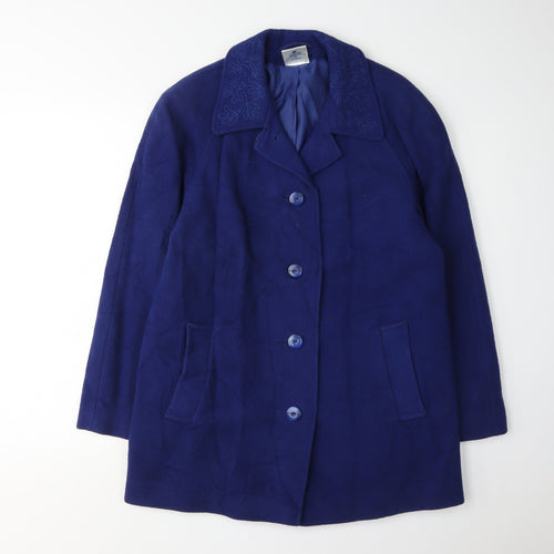 Eastex Women's Blue Wool Overcoat Size 10 - Vintage Style