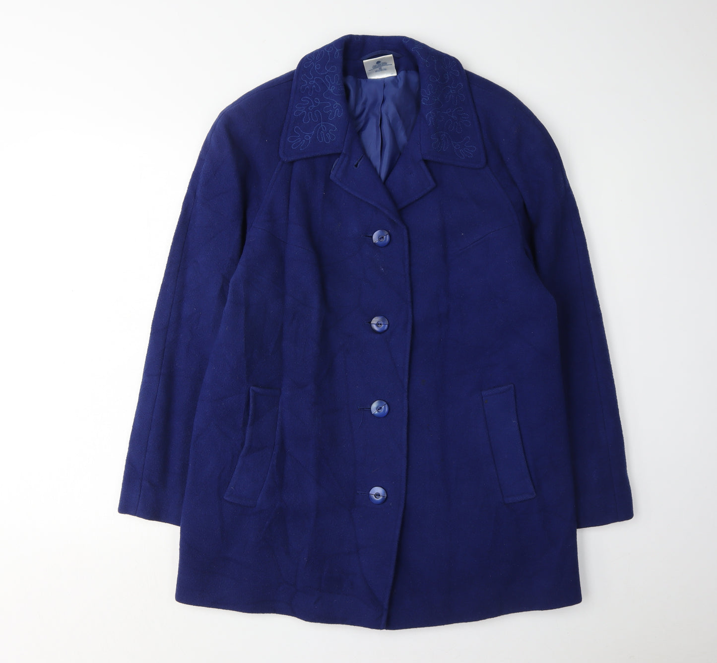 Eastex Women's Blue Wool Overcoat Size 10 - Vintage Style
