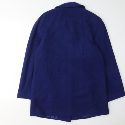 Eastex Women's Blue Wool Overcoat Size 10 - Vintage Style